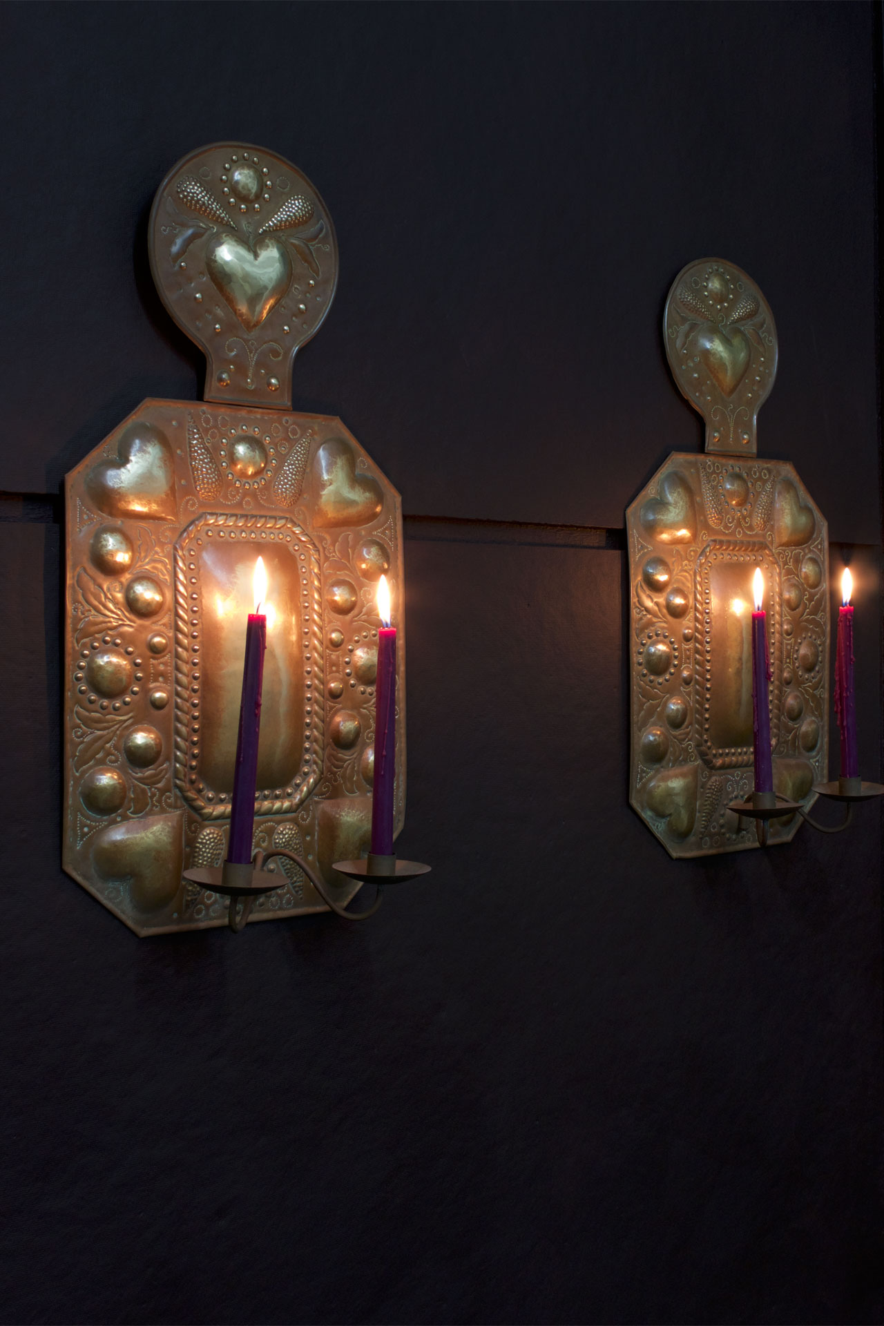 a pair of wall sconces by Paul Huwald