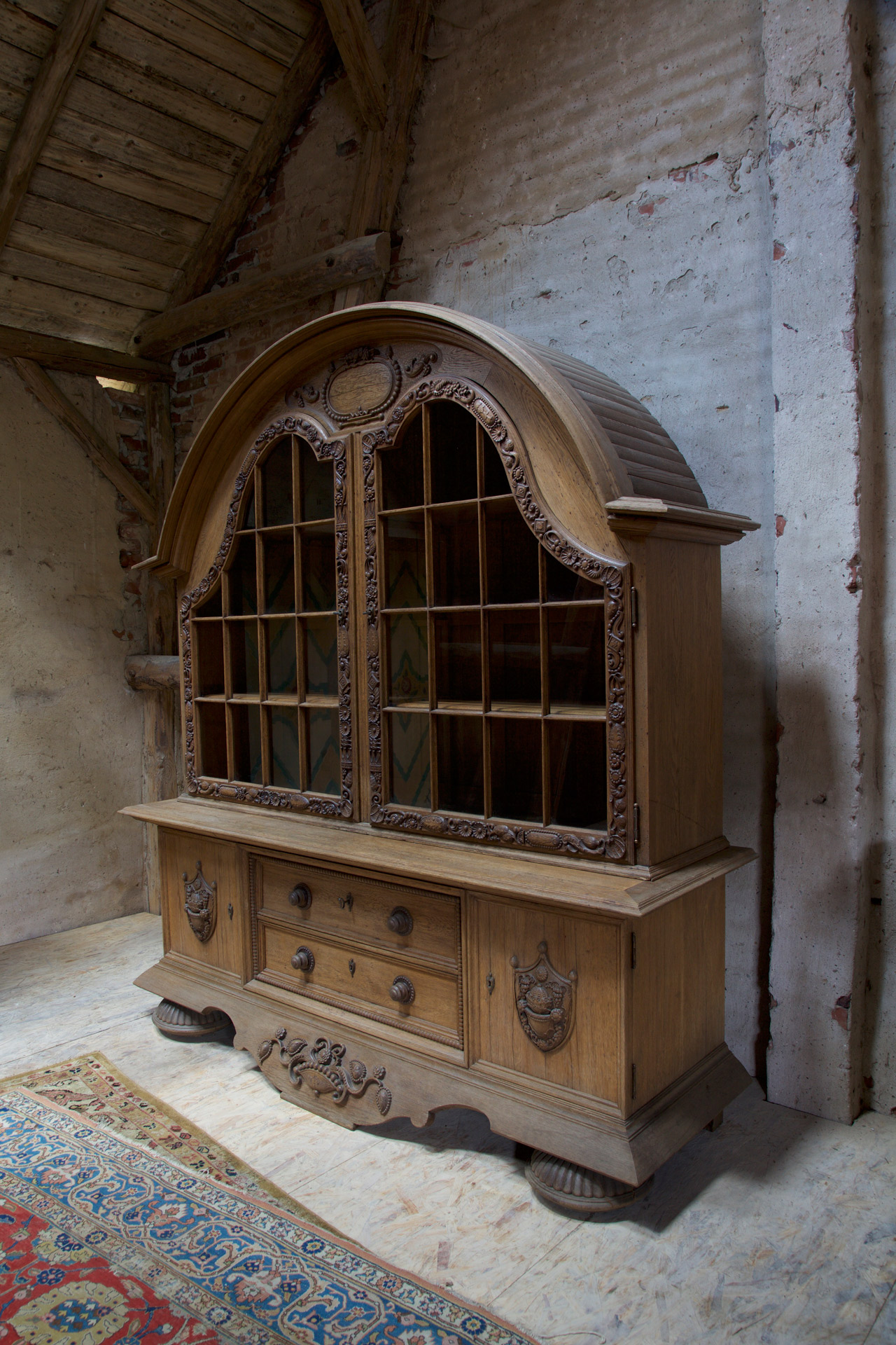A large oak cabinet by Eduard Pfeiffer