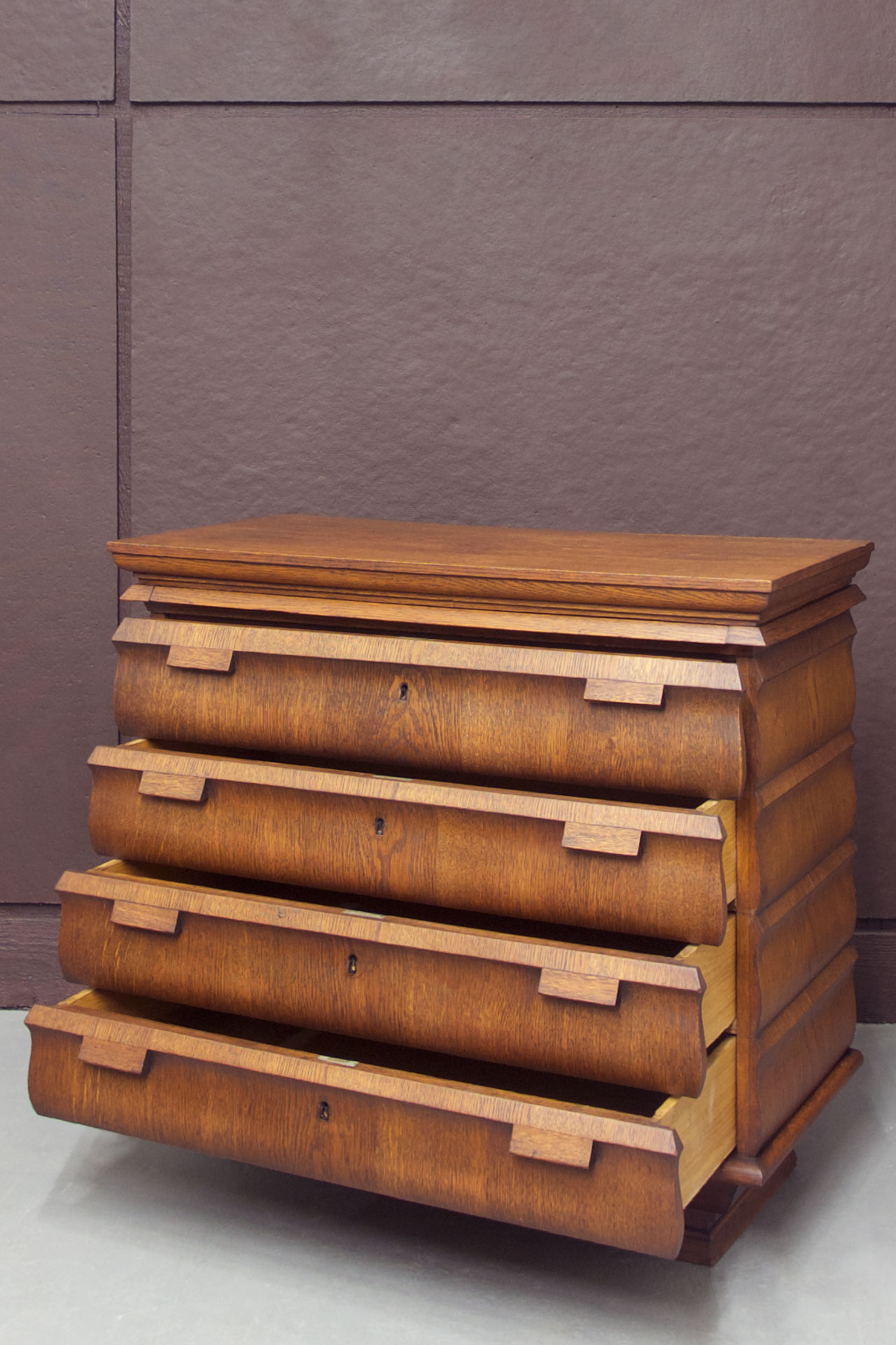 An expressionist rococo chest of drawers