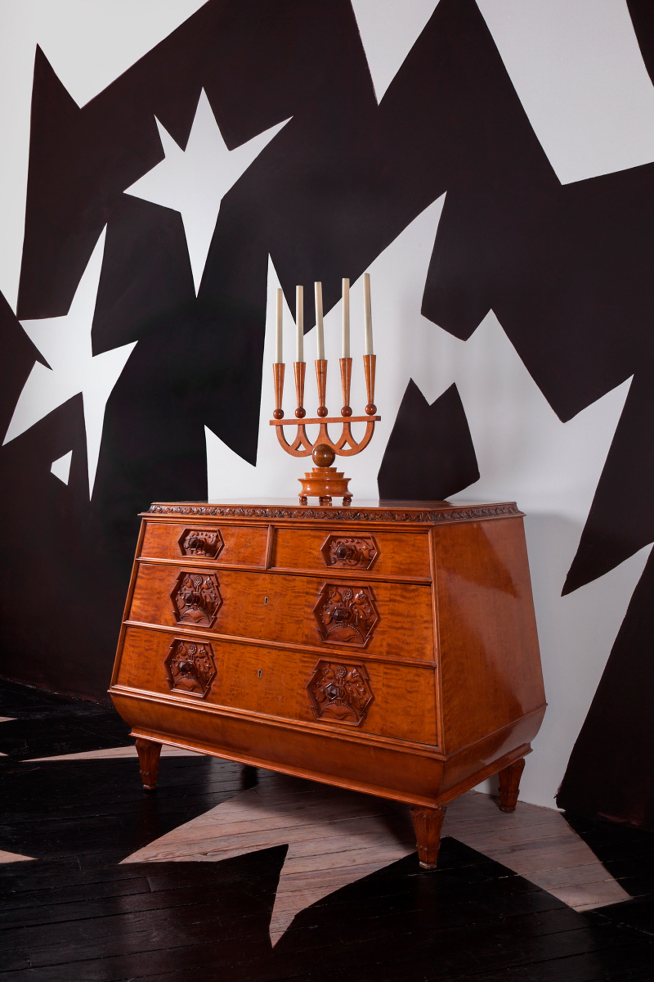 A rare chest of drawers attributed to Karl Pullich
